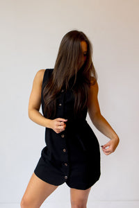 emily front button mini dress
