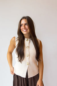 sonnie button down vest