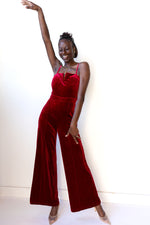 mode, elori velvet jumpsuit