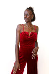 mode, elori velvet jumpsuit
