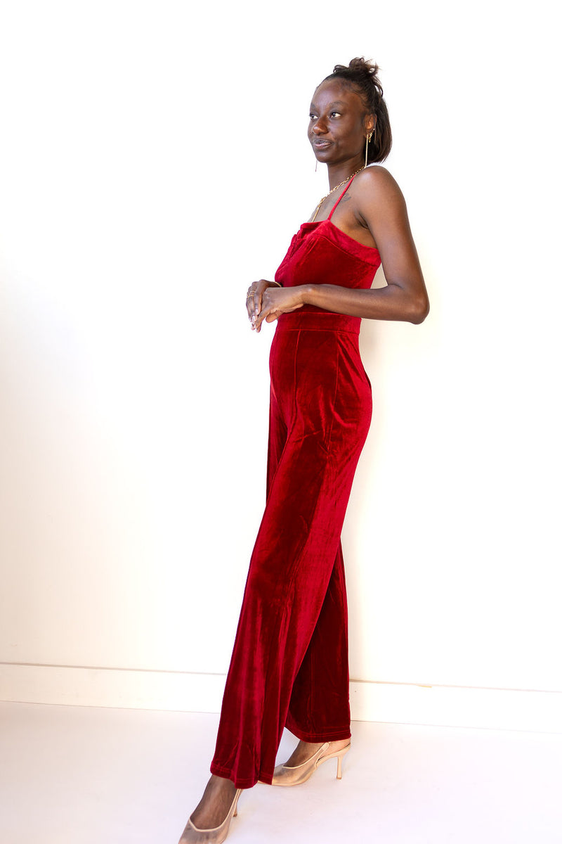 mode, elori velvet jumpsuit