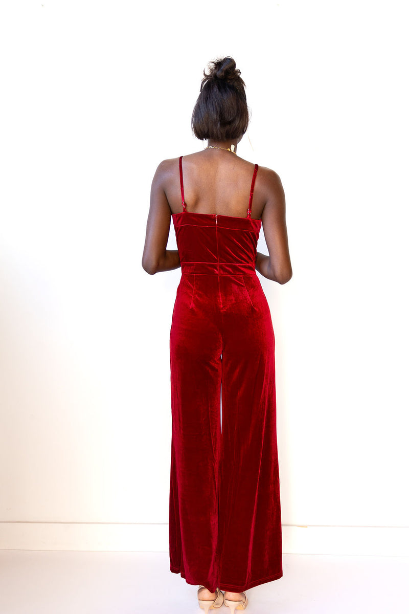 mode, elori velvet jumpsuit
