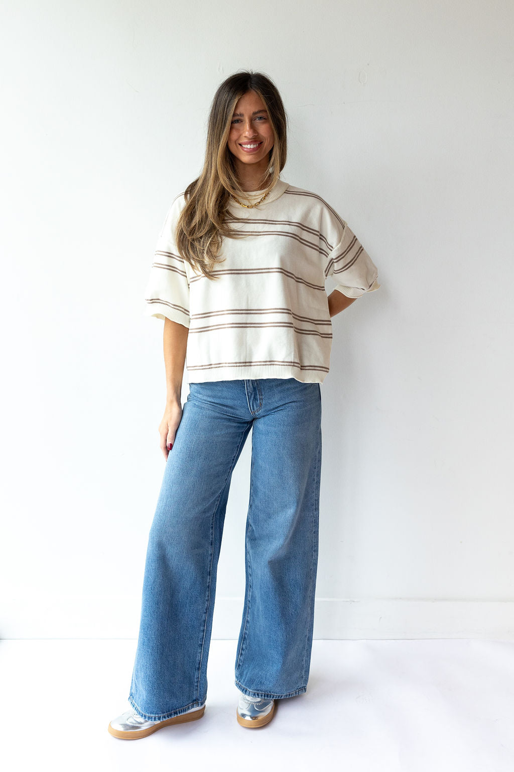 kaylin striped knit sweater