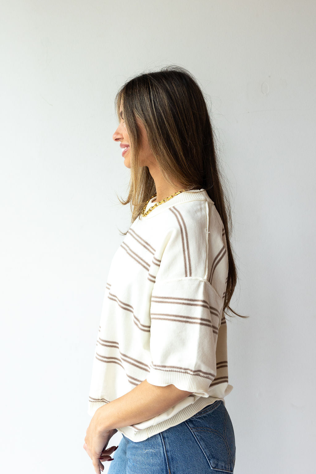 kaylin striped knit sweater
