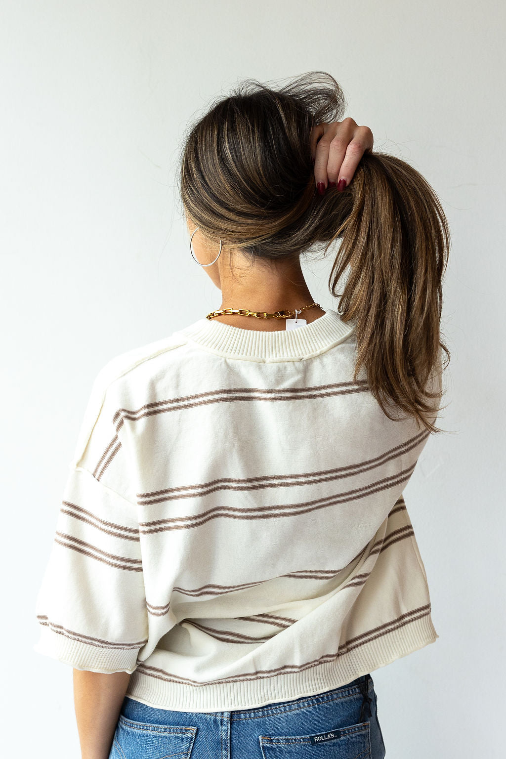 kaylin striped knit sweater