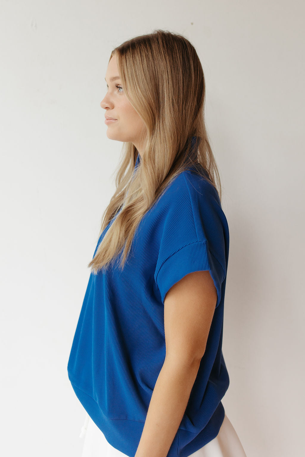 danielle ribbed quarter zip