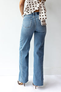 far out with seaming high rise wide leg