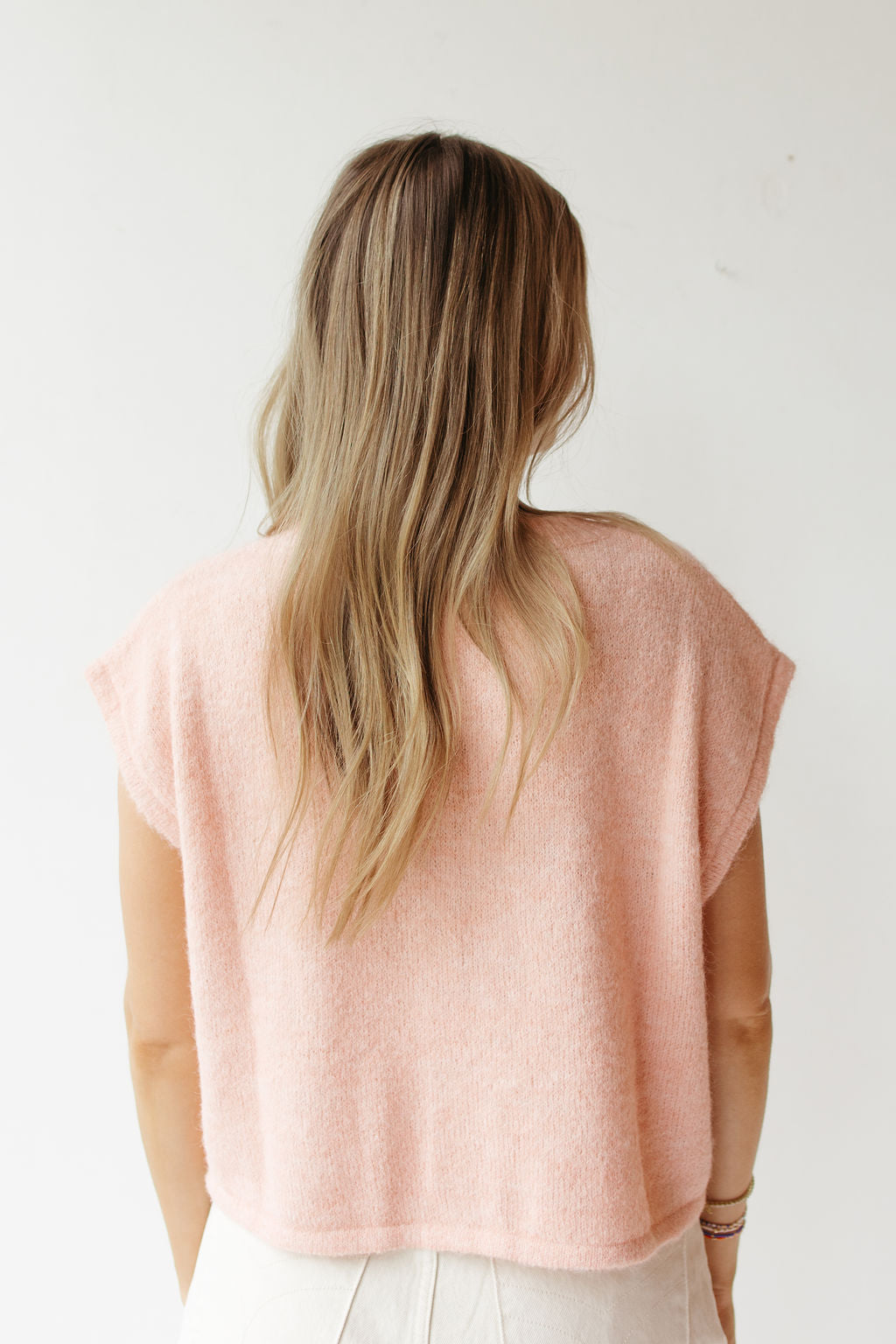 pete sleeveless cardigan