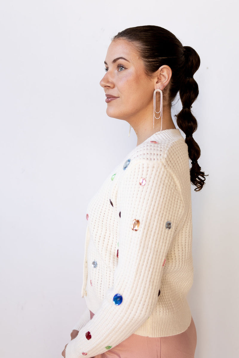 mode, jewels crop sweater