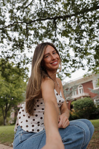 mollie polka dot cami