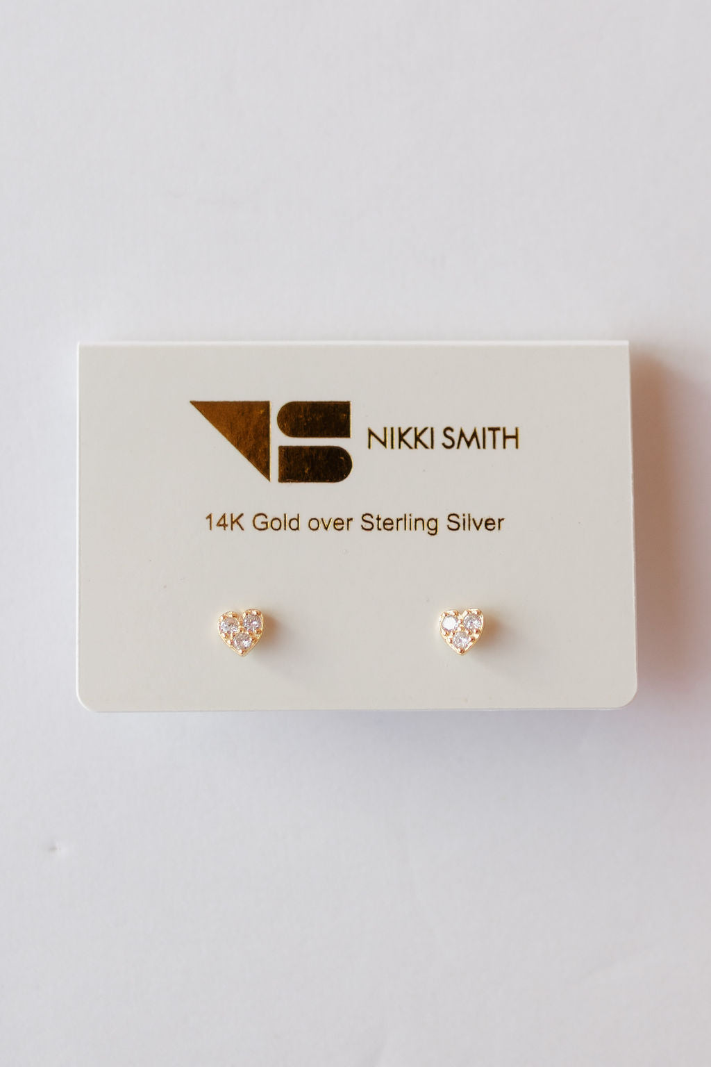 crystal mini heart studs