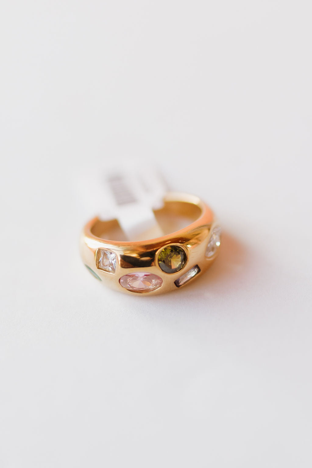 lizzy multi gem chunky ring