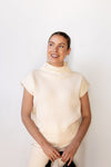 mode, kia cap sleeve sweater