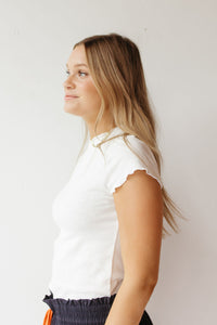simple ruffle tee
