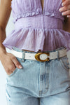 horseshoe buckle belt