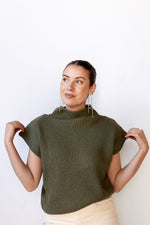 mode, kia cap sleeve sweater