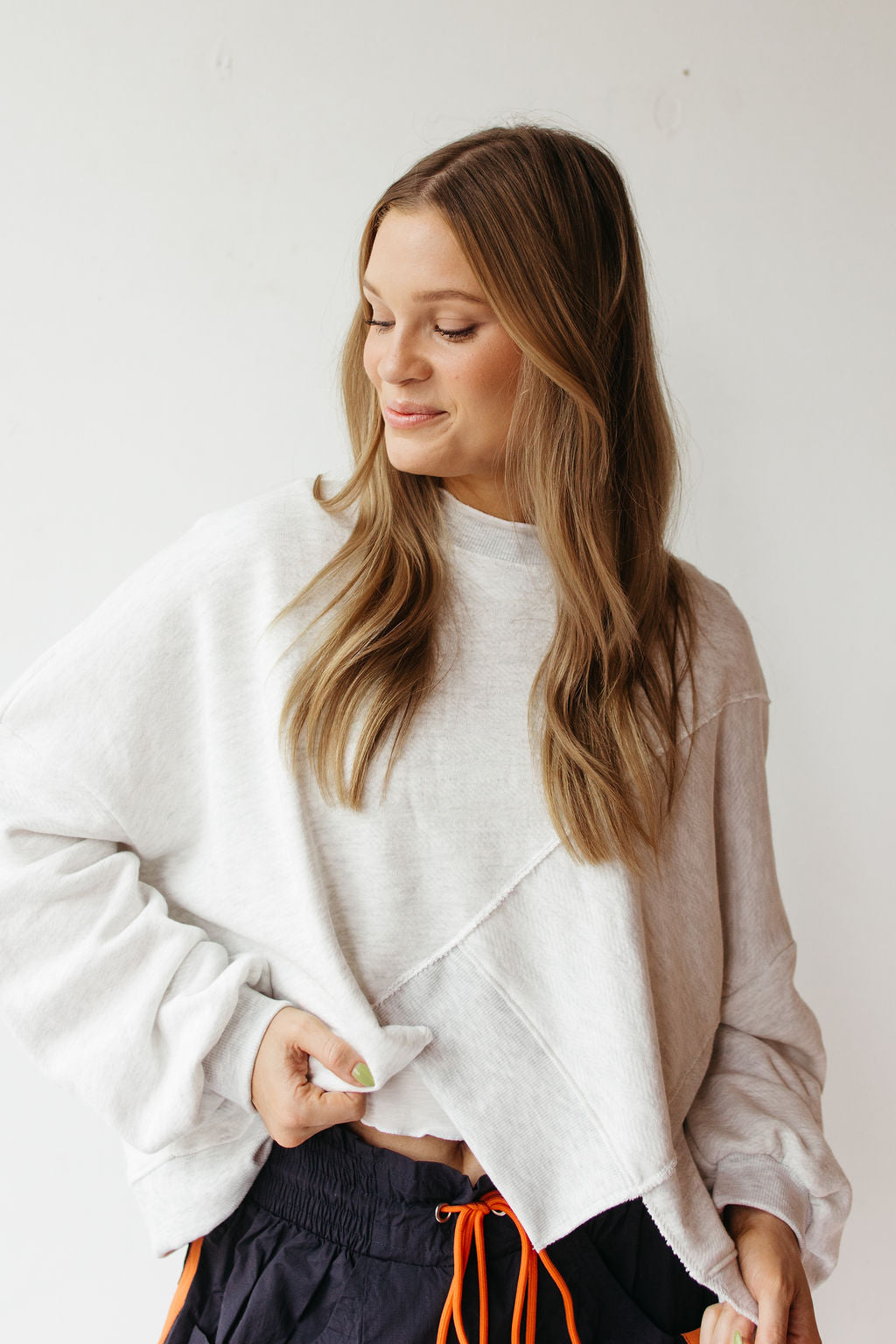 asymmetric hem sweatshirt