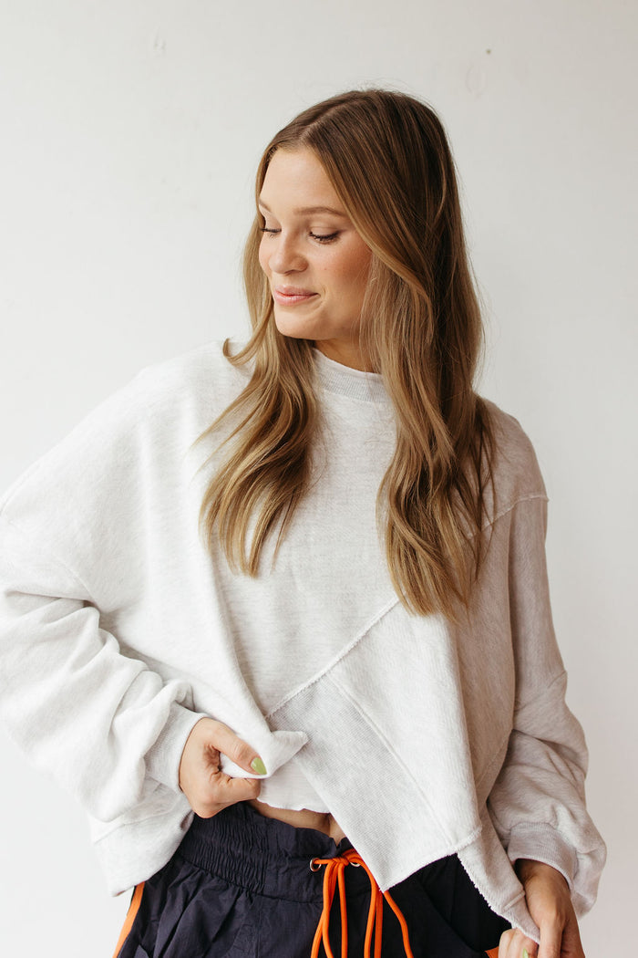 asymmetric hem sweatshirt