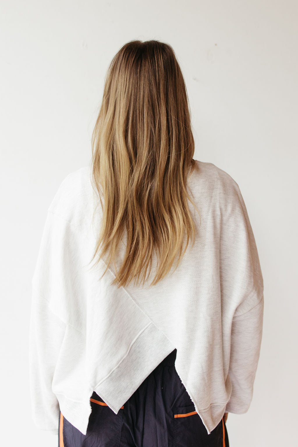 asymmetric hem sweatshirt