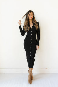 madielle long sleeve knit dress