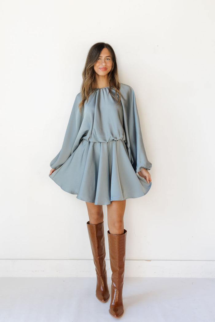 jani long sleeve mini dress