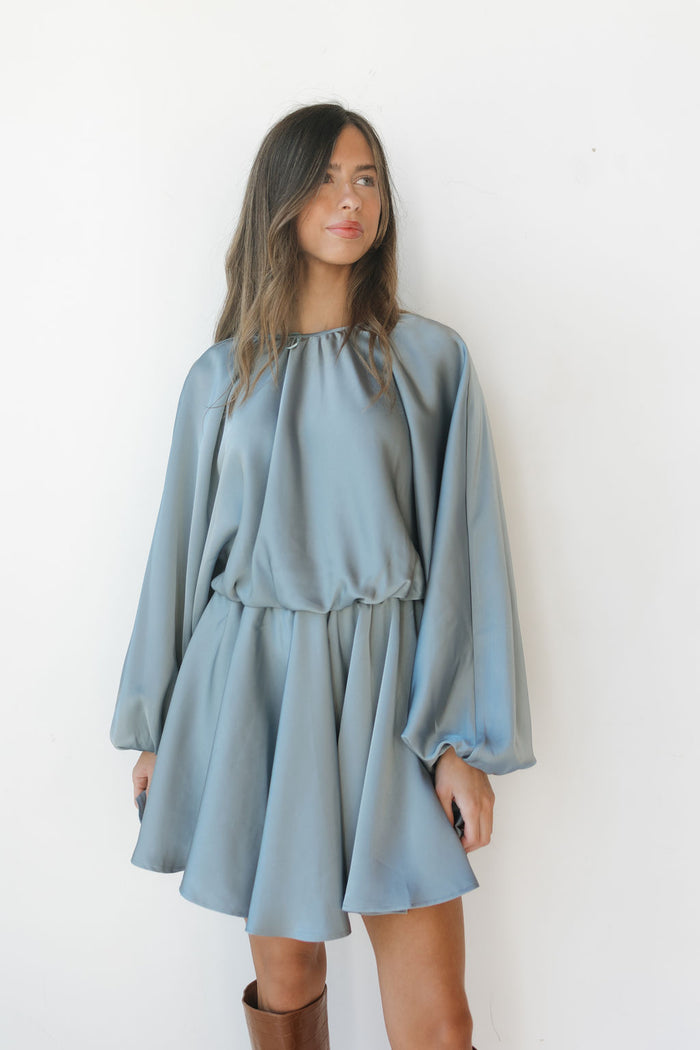jani long sleeve mini dress