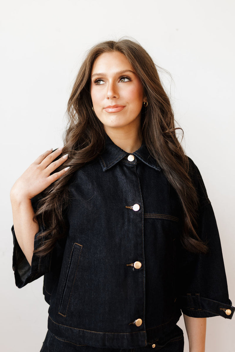 cape denim jacket