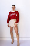mode, merry knit sweater