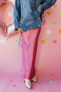 noel satin maxi skirt