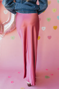 noel satin maxi skirt