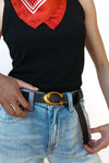 horseshoe buckle belt