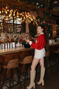 mode, merry knit sweater