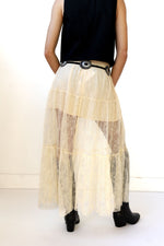 fawn lace maxi skirt