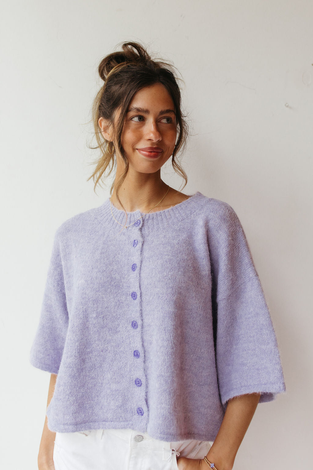lovely days 3/4 sleeve cardigan