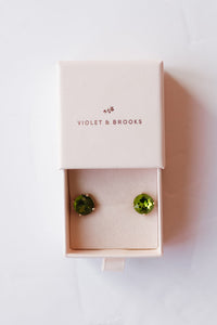 casey round post earrings