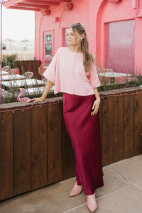 noel satin maxi skirt