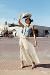fawn lace maxi skirt