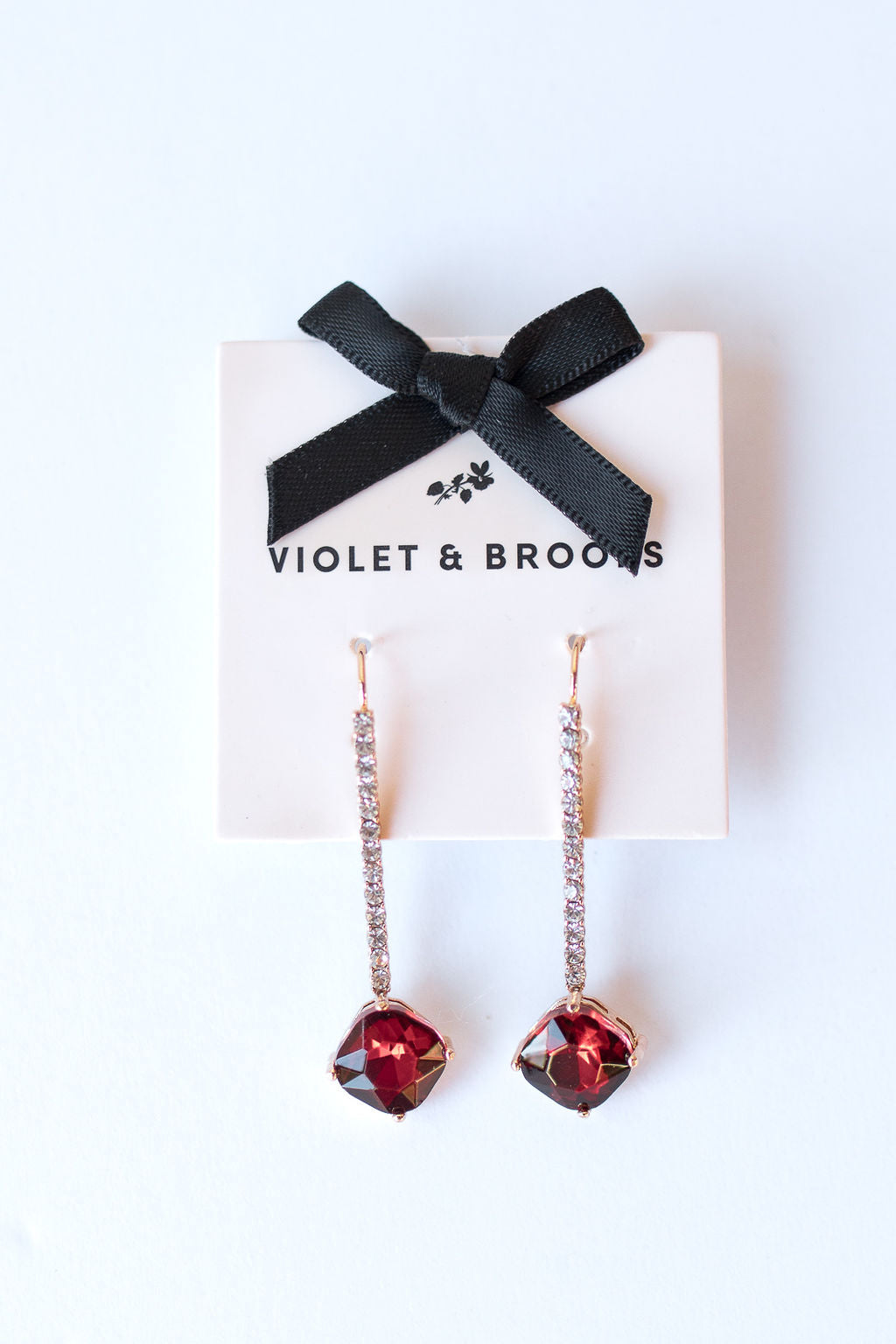 mode, brooke crystal drop earrings