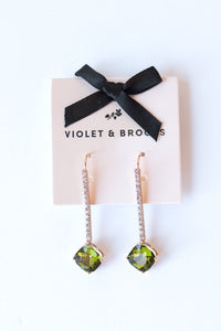 mode, brooke crystal drop earrings