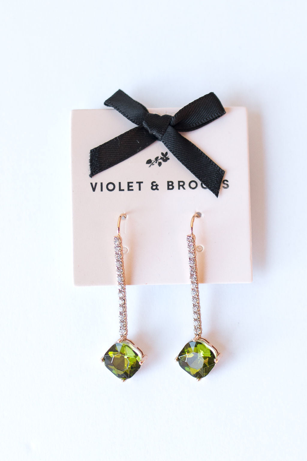 mode, brooke crystal drop earrings