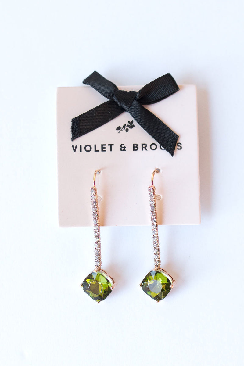 mode, brooke crystal drop earrings