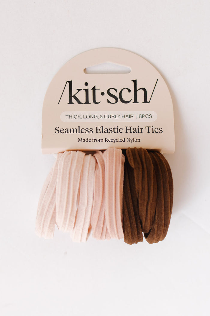 recycled fabric petal hair elastics 8pc set - blush