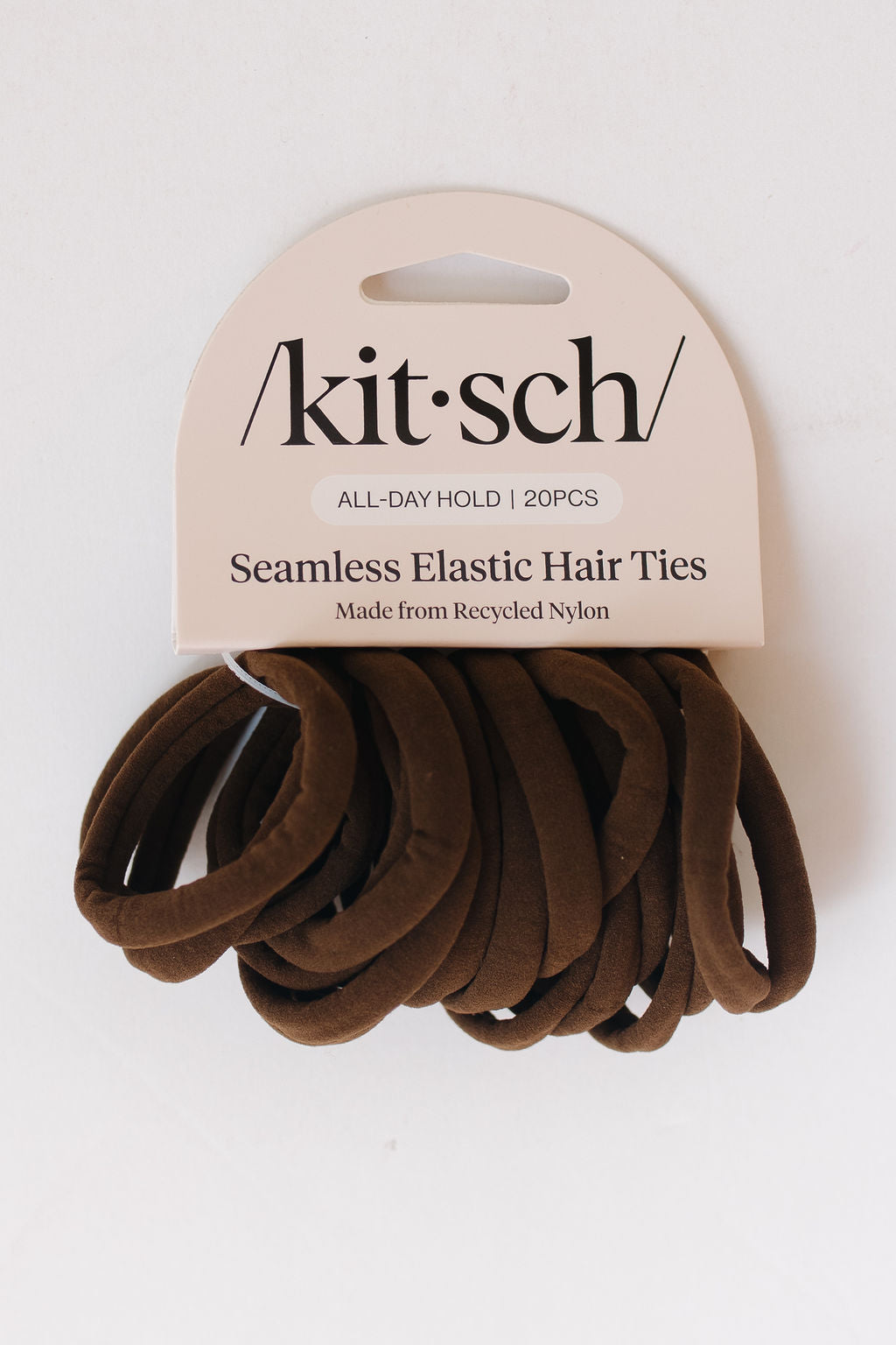 eco-friendly nylon elastics 20pc set - chocolate