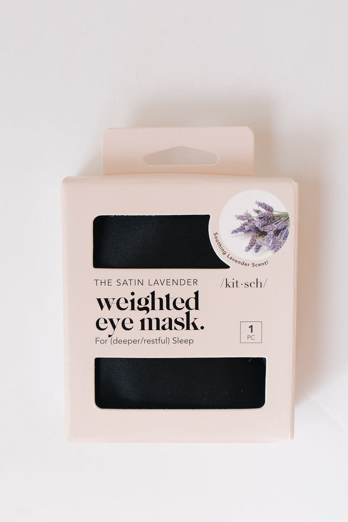 satin lavender weighted eye mask