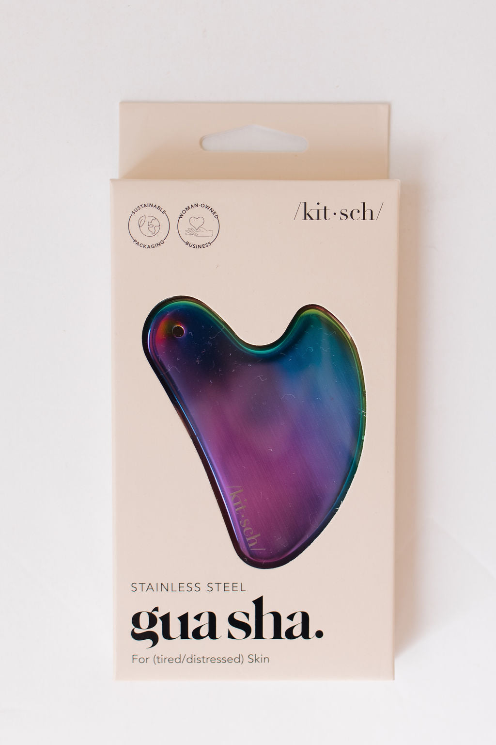 stainless steel gua sha- iridescent