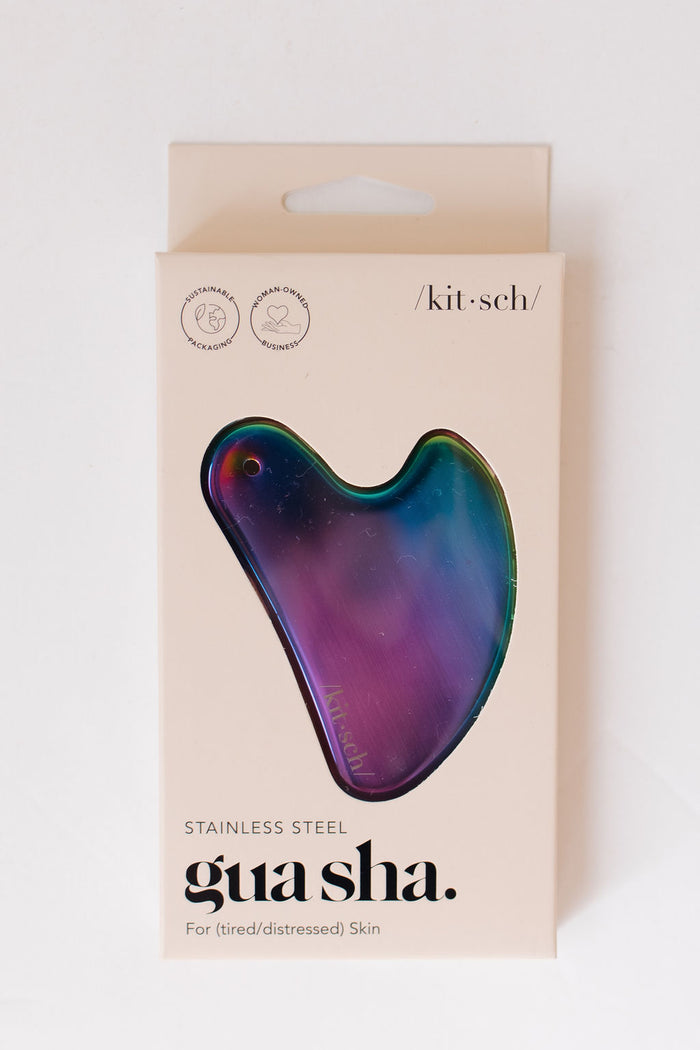 stainless steel gua sha- iridescent
