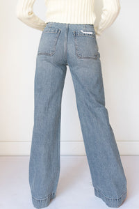 mode, lana double button high rise ultra wide leg