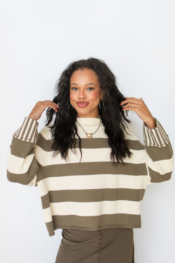 mode, harbor stripe sweater