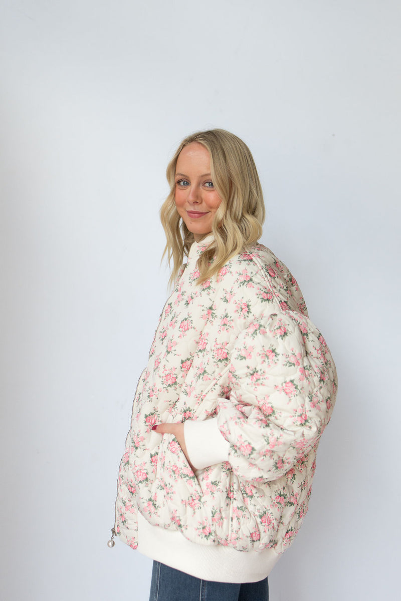 mode, quilted elegance puffer jacket