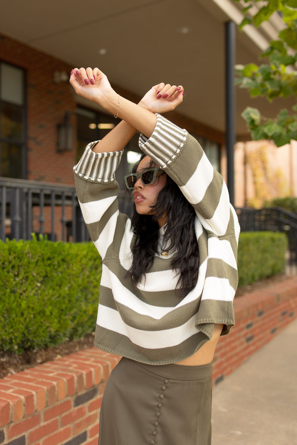 mode, harbor stripe sweater